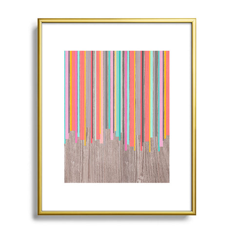 Iveta Abolina Stripe Happy Metal Framed Art Print