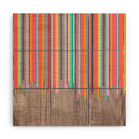 Iveta Abolina Stripe Happy Wood Wall Mural