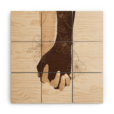 Iveta Abolina Stronger Together Wood Wall Mural