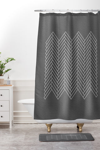 Iveta Abolina Study in Gray IV Shower Curtain And Mat
