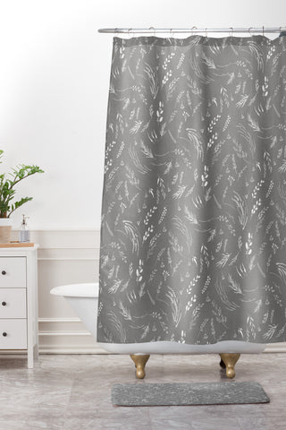 Iveta Abolina Study in Gray X Shower Curtain And Mat