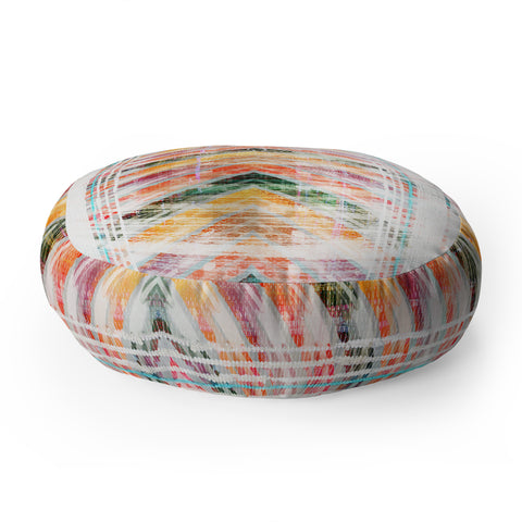 Iveta Abolina Sun Kissed Chevron Floor Pillow Round