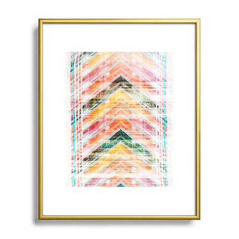 Iveta Abolina Sun Kissed Chevron Metal Framed Art Print