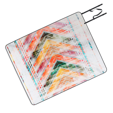 Iveta Abolina Sun Kissed Chevron Picnic Blanket