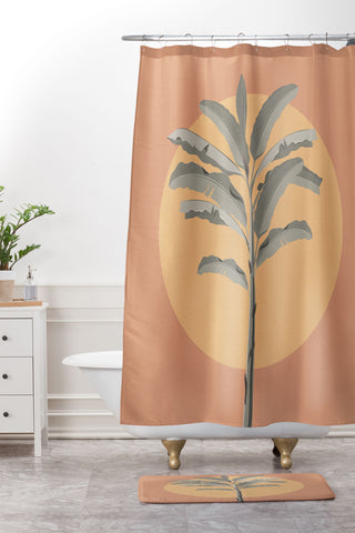 Iveta Abolina Sunrise Coral Shower Curtain And Mat