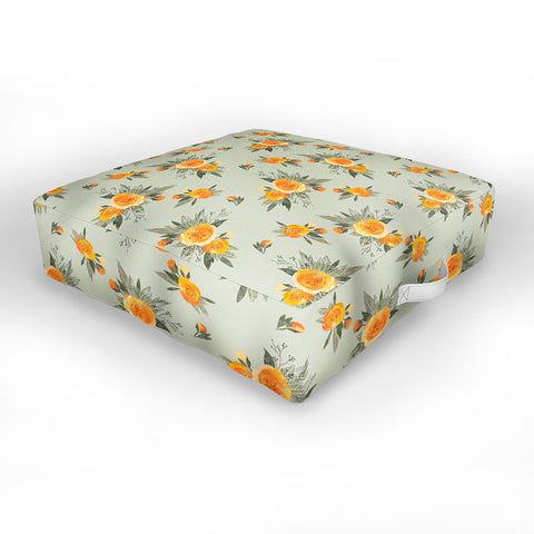 Iveta Abolina Tangerine Burst Outdoor Floor Cushion