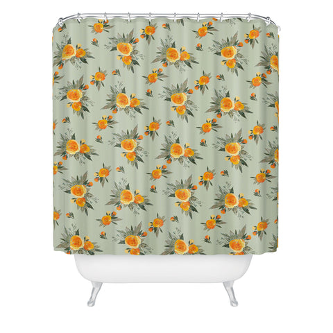 Iveta Abolina Tangerine Burst Shower Curtain