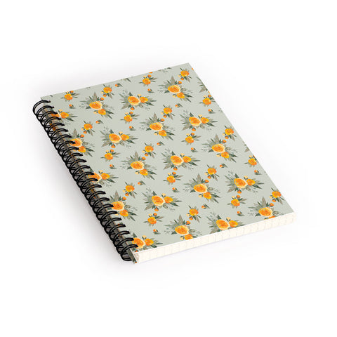 Iveta Abolina Tangerine Burst Spiral Notebook