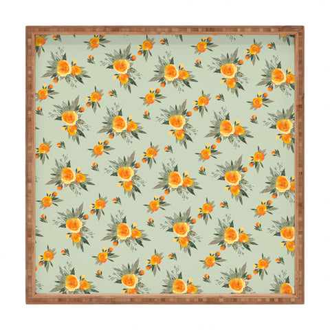 Iveta Abolina Tangerine Burst Square Tray