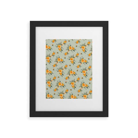 Iveta Abolina Tangerine Burst Framed Art Print