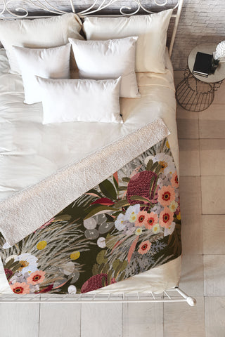 Iveta Abolina Teagan Pampas Grass Fleece Throw Blanket