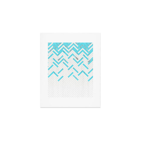 Iveta Abolina Teal Chevron Art Print
