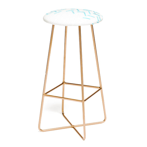 Iveta Abolina Teal Chevron Bar Stool