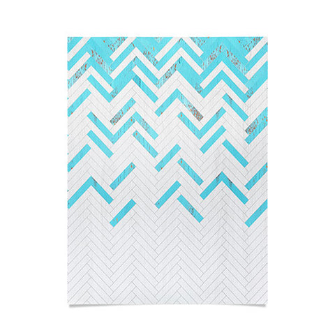 Iveta Abolina Teal Chevron Poster