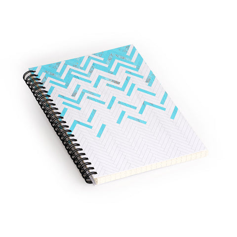 Iveta Abolina Teal Chevron Spiral Notebook