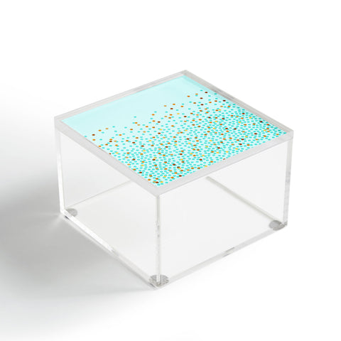 Iveta Abolina Teal Splash Acrylic Box