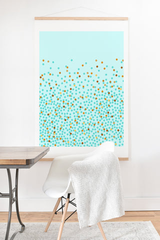 Iveta Abolina Teal Splash Art Print And Hanger
