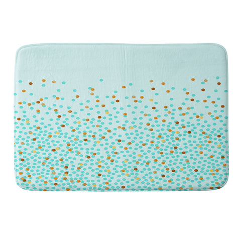 Iveta Abolina Teal Splash Memory Foam Bath Mat