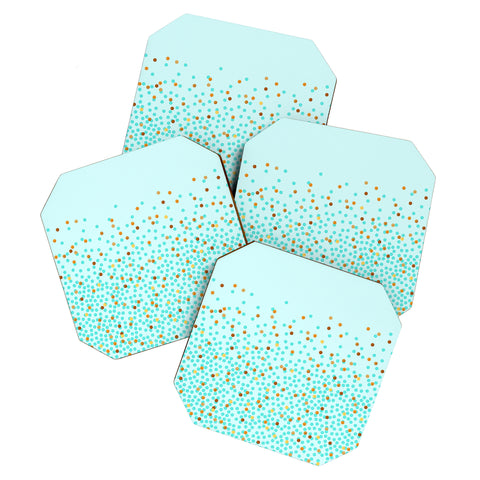 Iveta Abolina Teal Splash Coaster Set