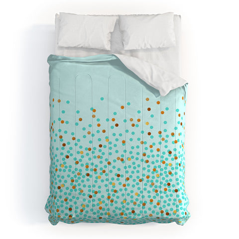 Iveta Abolina Teal Splash Comforter