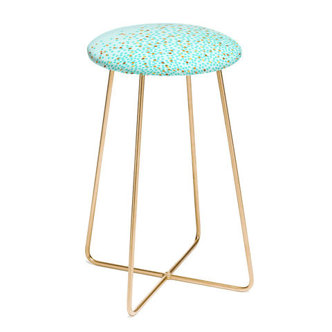 Iveta Abolina Teal Splash Counter Stool