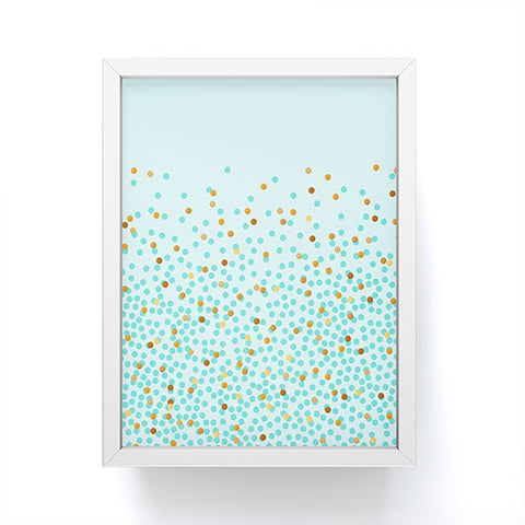 Iveta Abolina Teal Splash Framed Mini Art Print