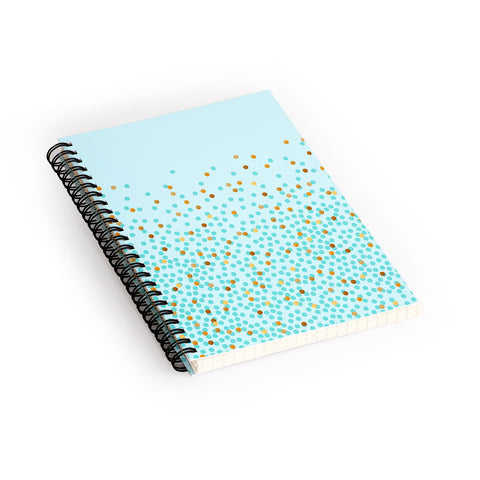 Iveta Abolina Teal Splash Spiral Notebook