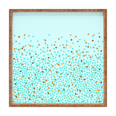 Iveta Abolina Teal Splash Square Tray