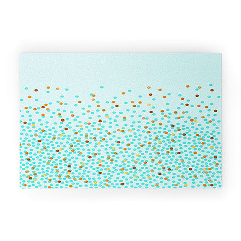 Iveta Abolina Teal Splash Welcome Mat