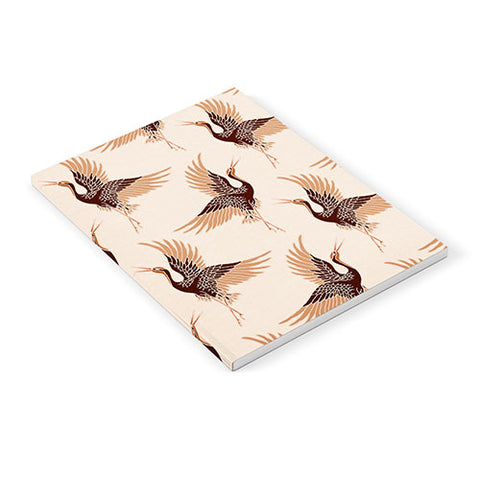Iveta Abolina Terracotta Cranes Cream Notebook