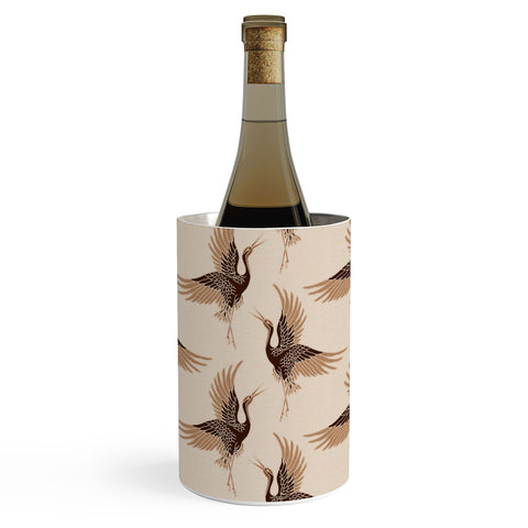 Iveta Abolina Terracotta Cranes Cream Wine Chiller