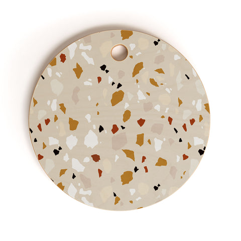 Iveta Abolina Terrazzo Tan Cutting Board Round