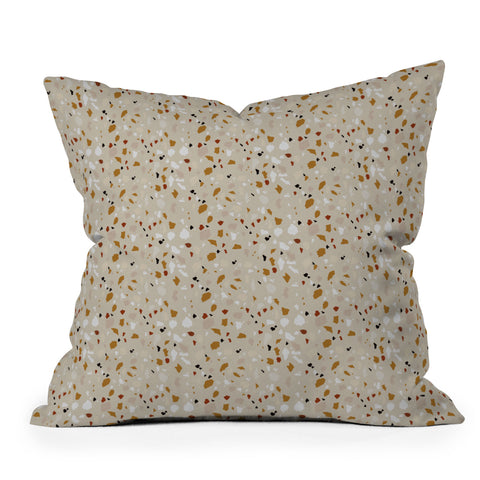Iveta Abolina Terrazzo Tan Throw Pillow