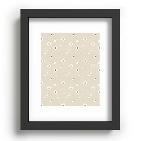 Iveta Abolina Tossed Daisies Neutral Recessed Framing Rectangle