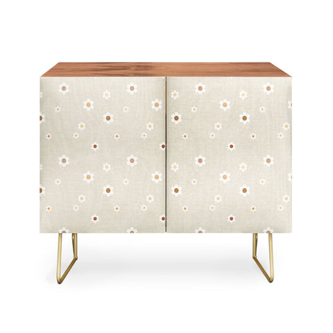 Iveta Abolina Tossed Daisies Neutral Credenza