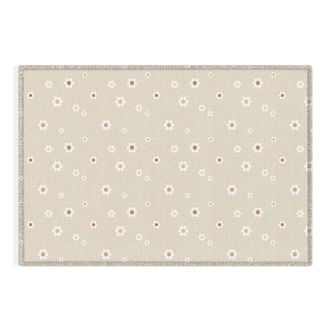 Iveta Abolina Tossed Daisies Neutral Outdoor Rug