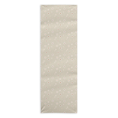 Iveta Abolina Tossed Daisies Neutral Yoga Towel