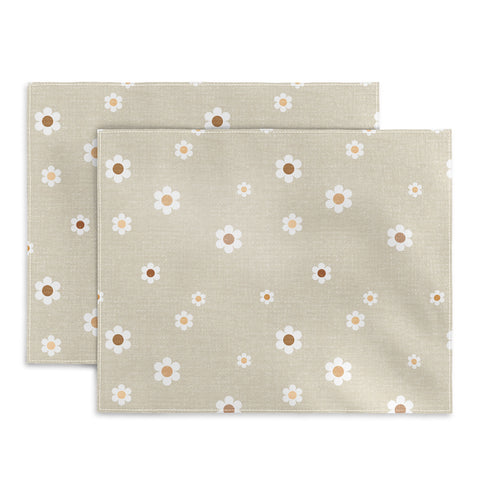 Iveta Abolina Tossed Daisies Neutral Placemat