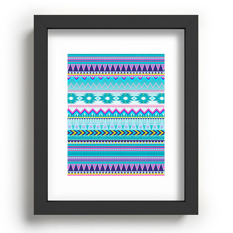 Iveta Abolina Tribal Teal Recessed Framing Rectangle