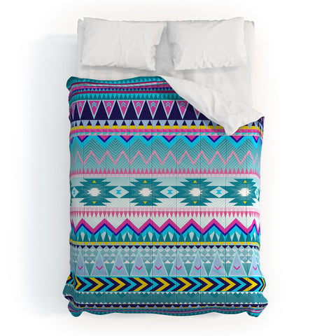 Iveta Abolina Tribal Teal Comforter