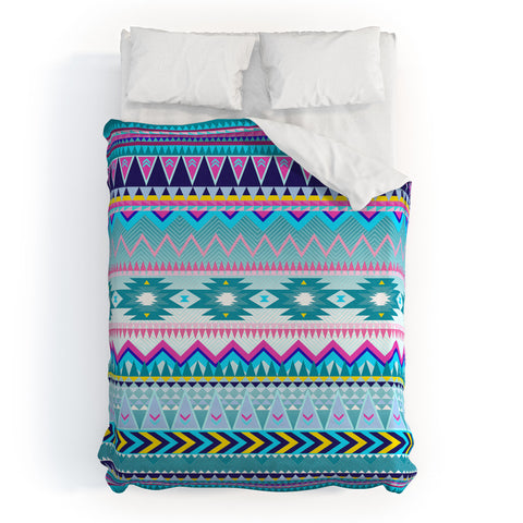 Iveta Abolina Tribal Teal Duvet Cover