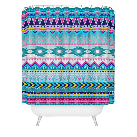 Iveta Abolina Tribal Teal Shower Curtain
