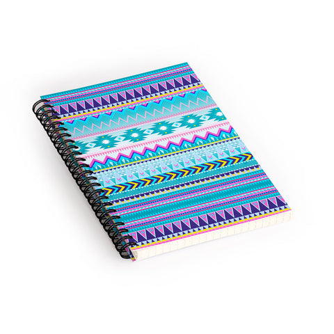 Iveta Abolina Tribal Teal Spiral Notebook