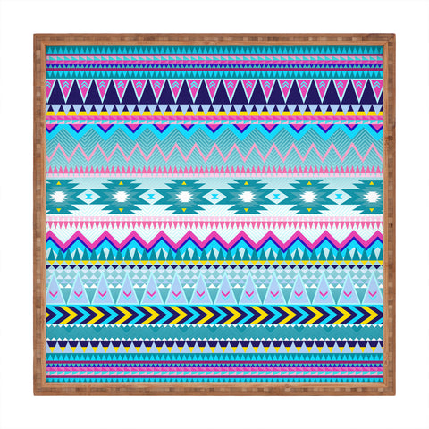 Iveta Abolina Tribal Teal Square Tray