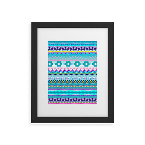 Iveta Abolina Tribal Teal Framed Art Print