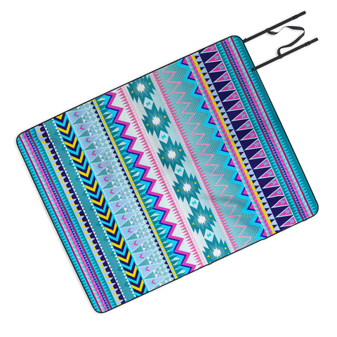 Iveta Abolina Tribal Teal Picnic Blanket