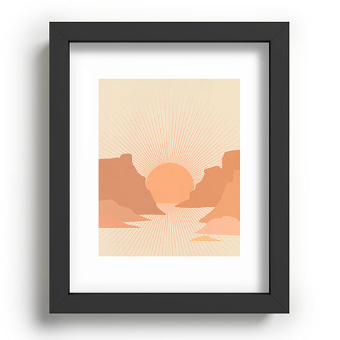 Iveta Abolina Valley Sunset Coral Recessed Framing Rectangle