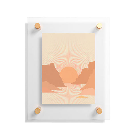 Iveta Abolina Valley Sunset Coral Floating Acrylic Print