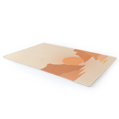 Iveta Abolina Valley Sunset Coral Area Rug