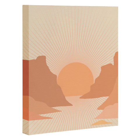 Iveta Abolina Valley Sunset Coral Art Canvas